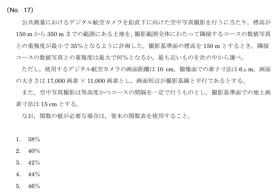 令和5年 測量士試験（午前） 問題（実際の試験問題）