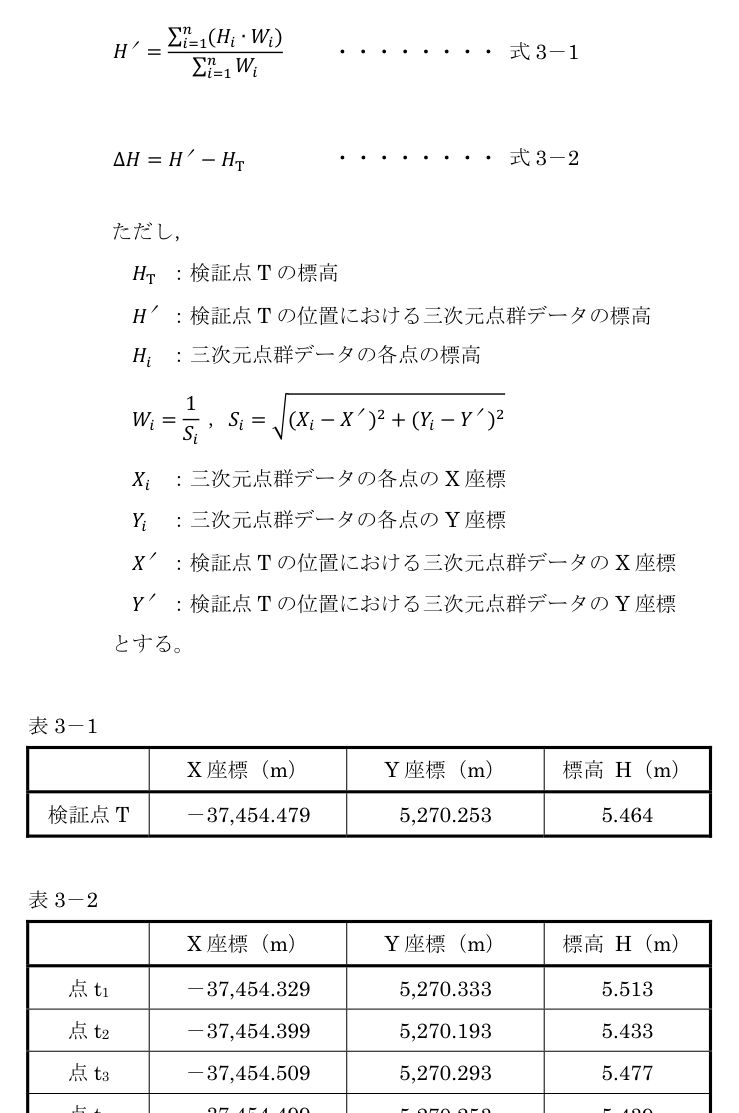 令和5年 測量士試験（午後） 問A-3　検証点周辺の標高補間 の問題
