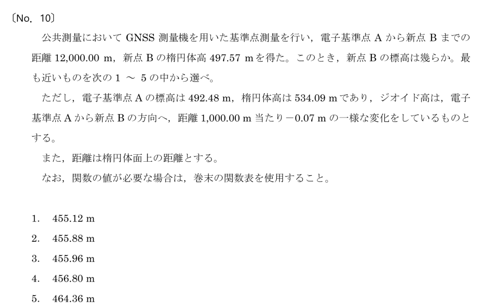 令和6年 測量士試験（午前） 問題（実際の試験問題）