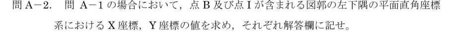 令和6年 測量士試験（午後） 問A-2　図郭の左下隅の座標 の問題