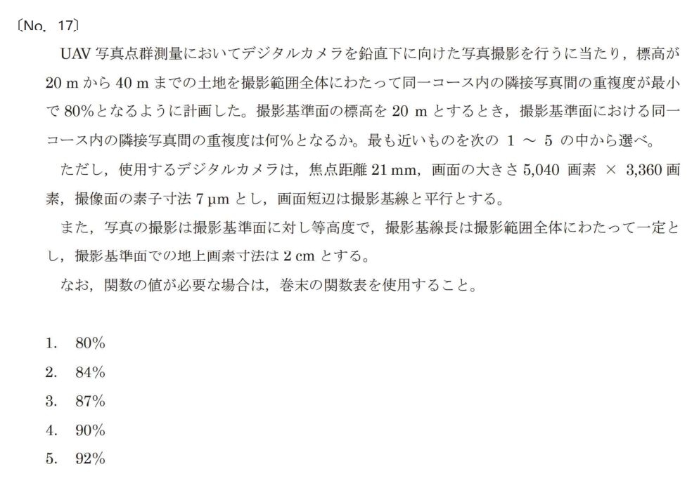 令和7年 測量士試験（午前） 問題（実際の試験問題）